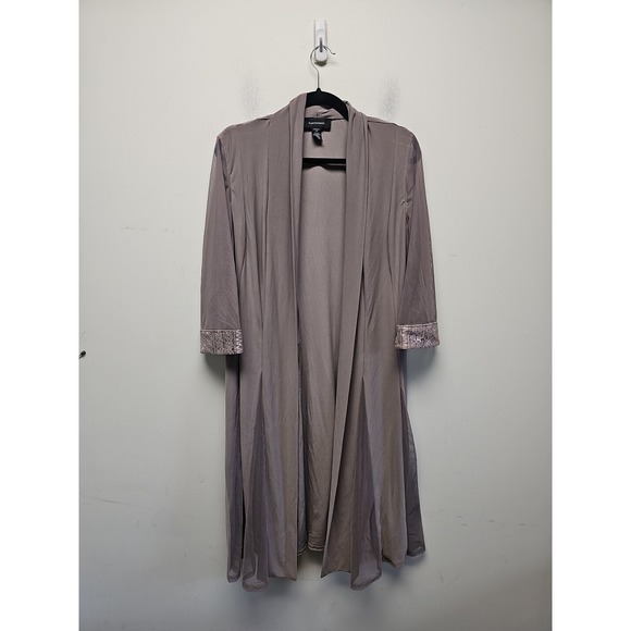 R&M Richards Jackets & Blazers - R&M Richards Sheer Embellished Sleev Duster Blazer Jacket Formal Wear Sz 12 Tall